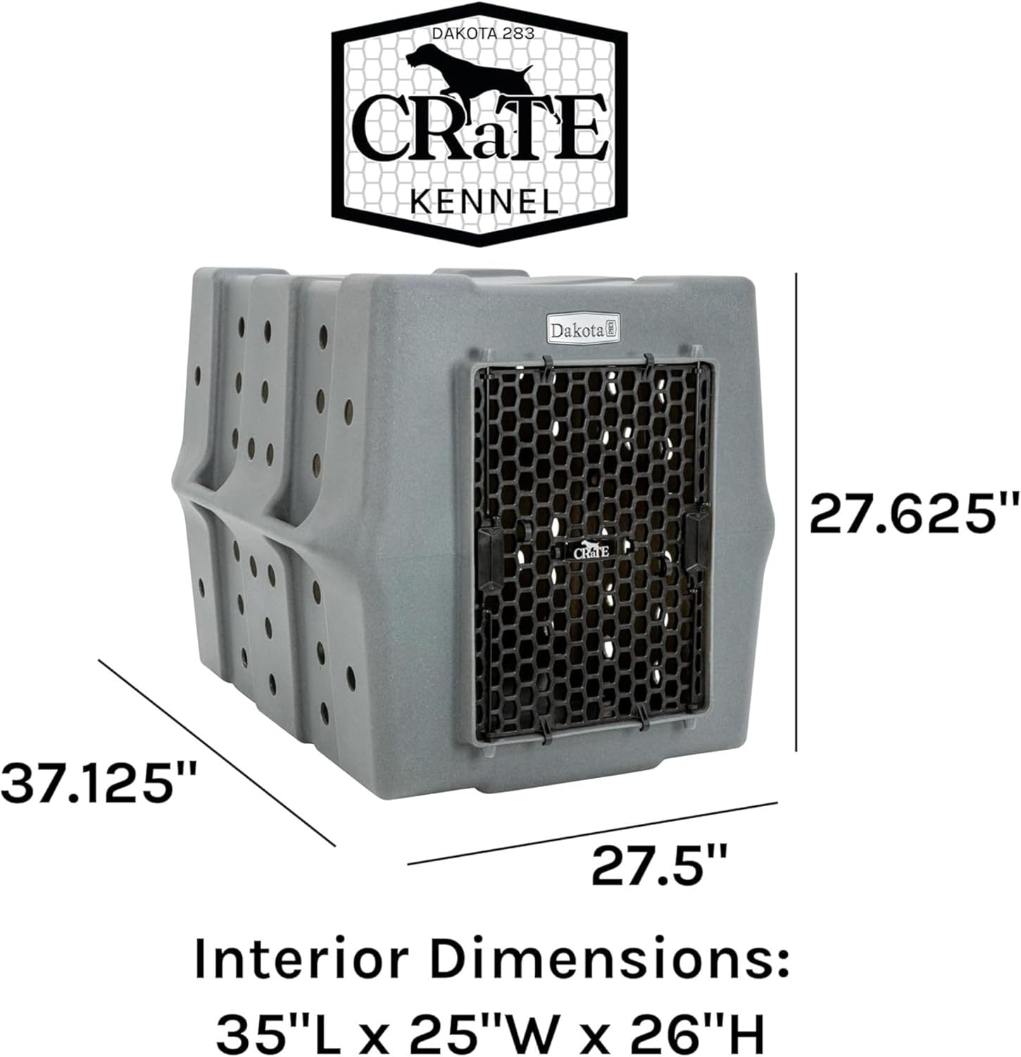 Dakota 283 CRaTE Dog Kennel – Canine Rough and Tough Economy Series – Intermediate, Large & X-Large – Dark Granite, Coyote Granite, Olive, Orange & Sandstone