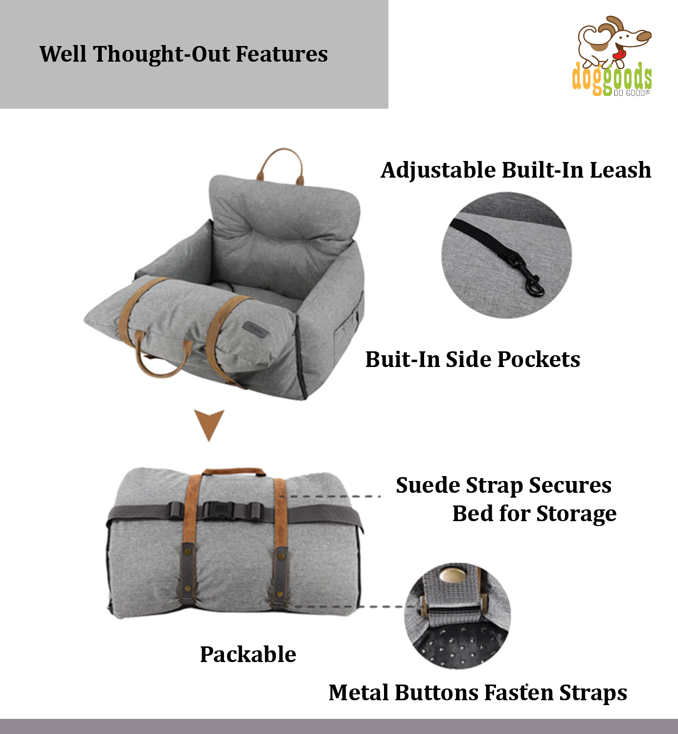 Car Bed for Dogs by DogGoods ™