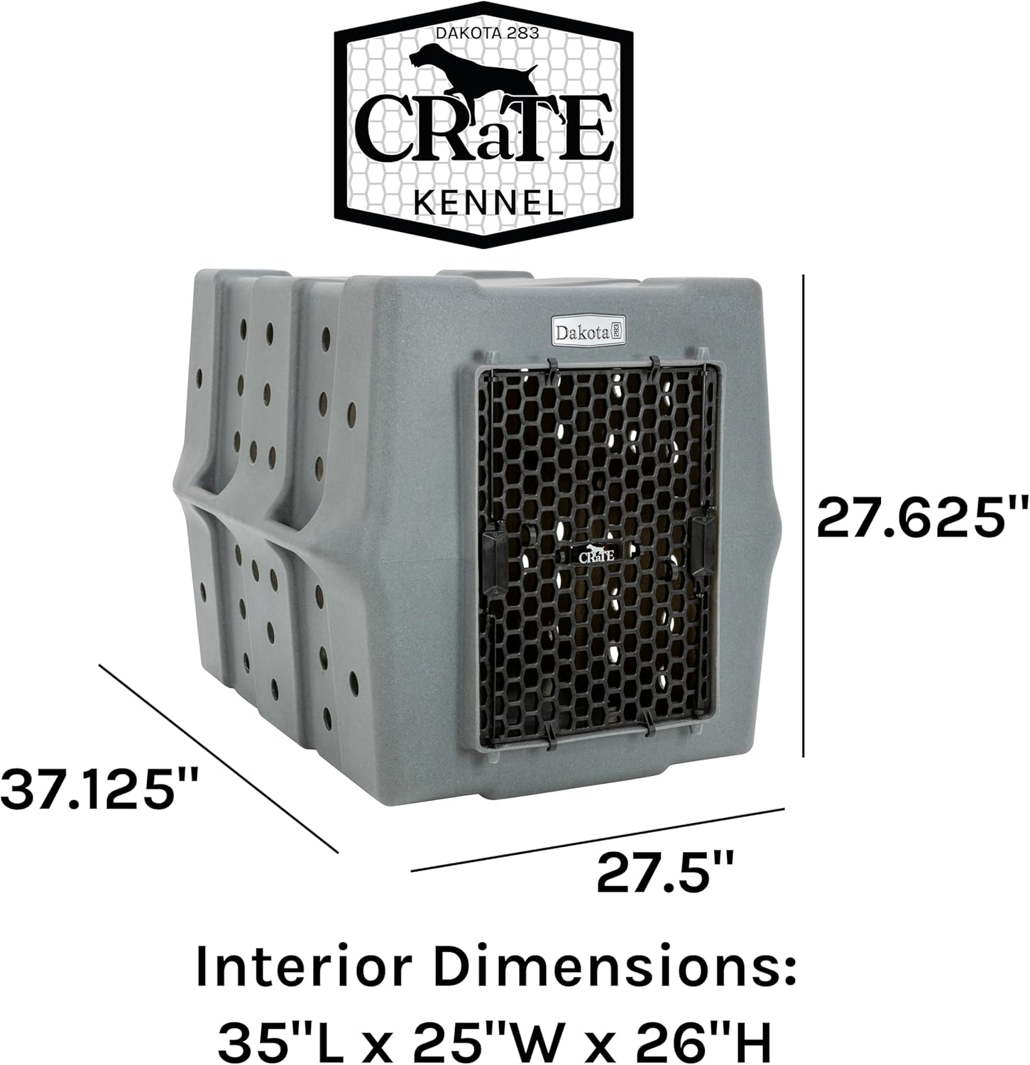 Dakota 283 CRaTE Dog Kennel – Canine Rough and Tough Economy Series – Intermediate, Large & X-Large – Dark Granite, Coyote Granite, Olive, Orange & Sandstone