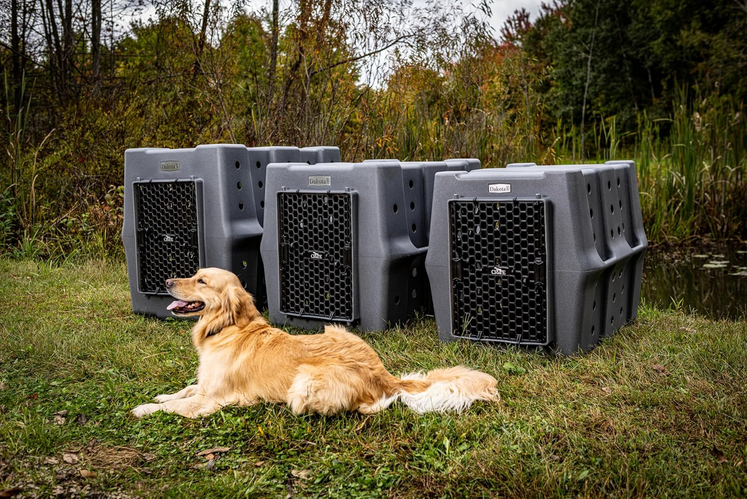 Dakota 283 CRaTE Dog Kennel – Canine Rough and Tough Economy Series – Intermediate, Large & X-Large – Dark Granite, Coyote Granite, Olive, Orange & Sandstone