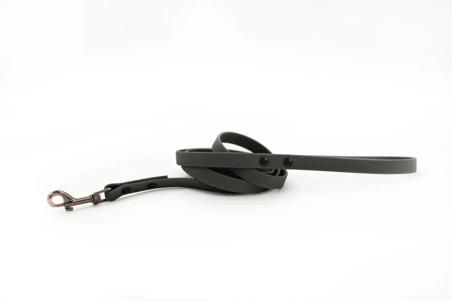 Euro-Dog Waterproof Charcoal PVC Dog Leash – Super Soft Design with European Steel Hardware, Made in USA