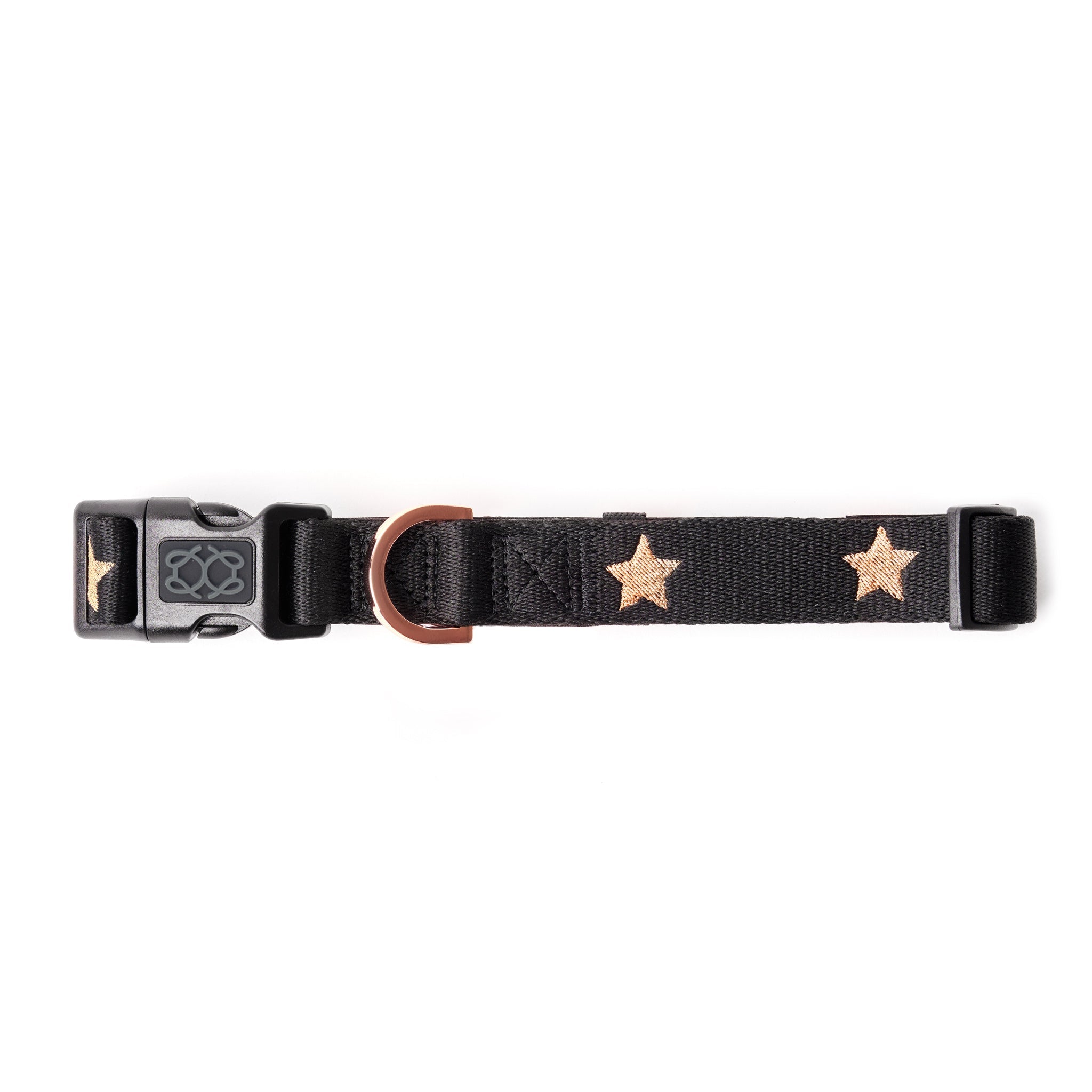 Dogistry City Dog Collar – Rockstar Black with Soft Padded Neoprene and Exclusive Dogistry Fabric, Adjustable Luxury Design for All Breeds