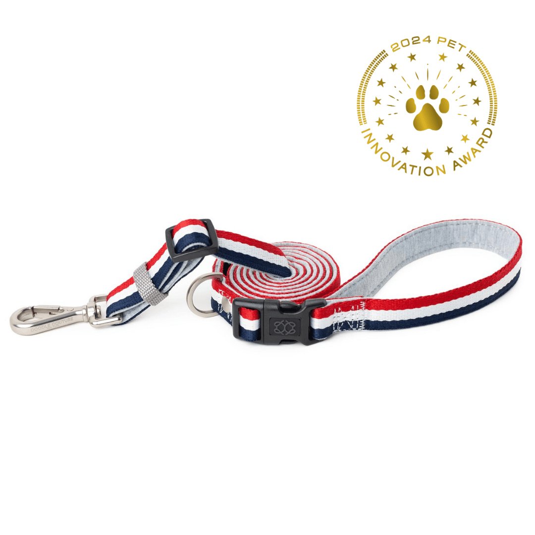 Dogistry City Dog Leash – Champion Gray with Soft Padded Handle, Durable Dogistry Fabric, and Luxe Rose Gold Hardware