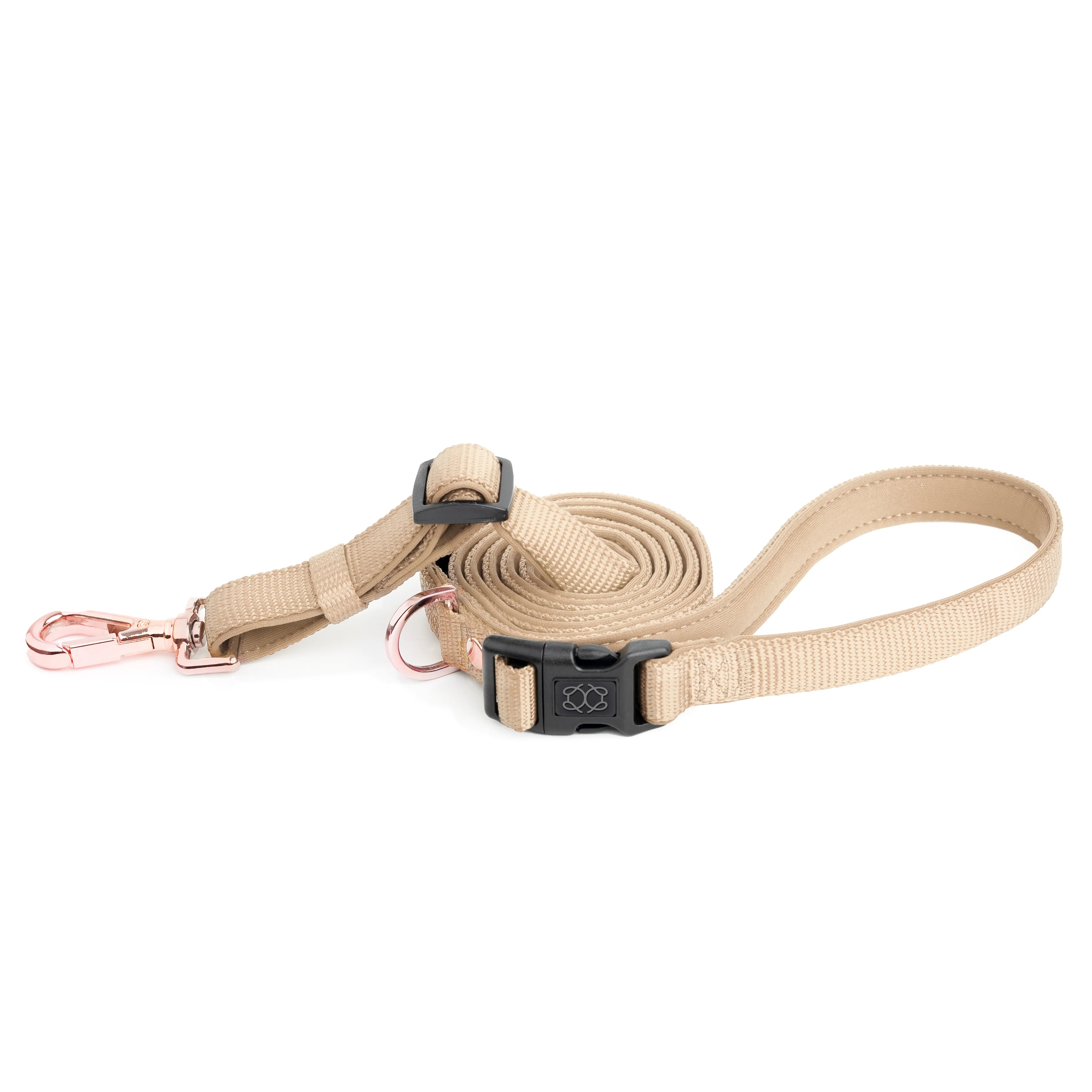 Dogistry City Adjustable-Length Hands-Free Dog Leash – Dune Beige with 2–5 ft Range, Dual Width Options, and Award-Winning Comfort Design