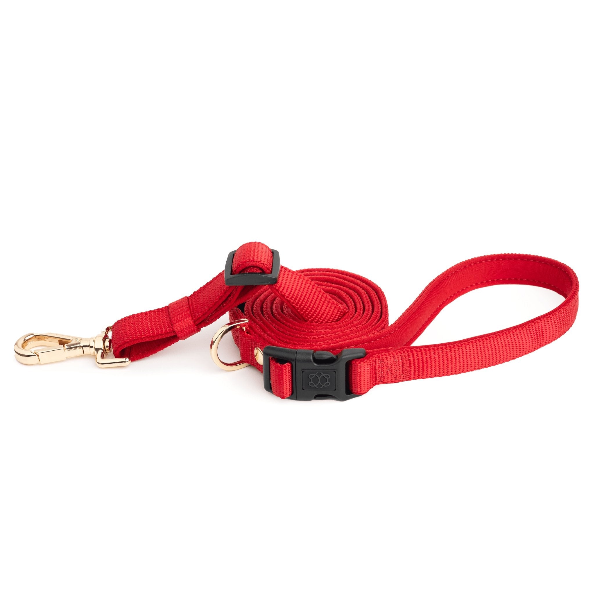 Dogistry City Adjustable-Length Hands-Free Dog Leash – Iconic Red with 2–5 ft Range, Dual Width Options, and Award-Winning Comfort Design