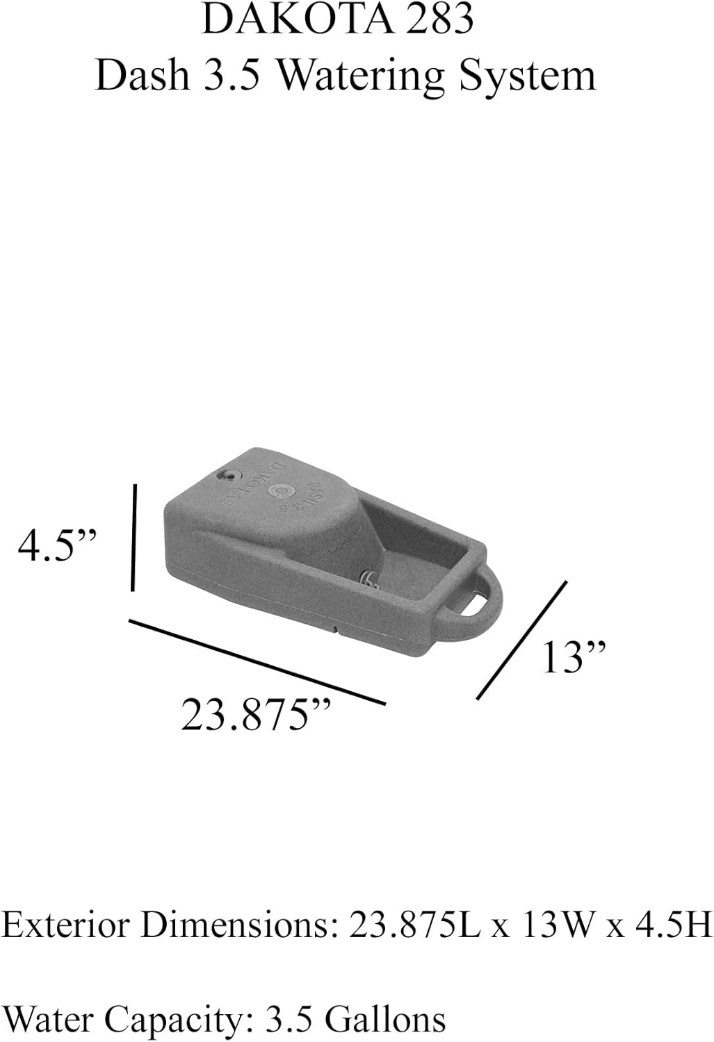 Dakota 283 Dash 3.5 Dog Watering System with Dakota Guard Antimicrobial – Coyote Granite, Dark Granite, Olive & Orange