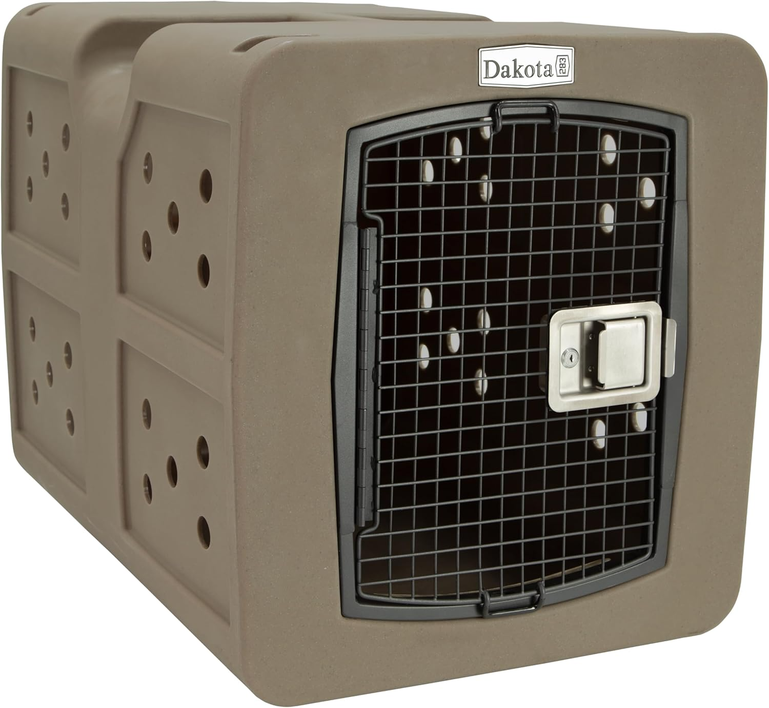 Dakota 283 G3 Large Framed Door Dog Kennel with Dakota Guard Antimicrobial – Coyote Granite & Dark Granite