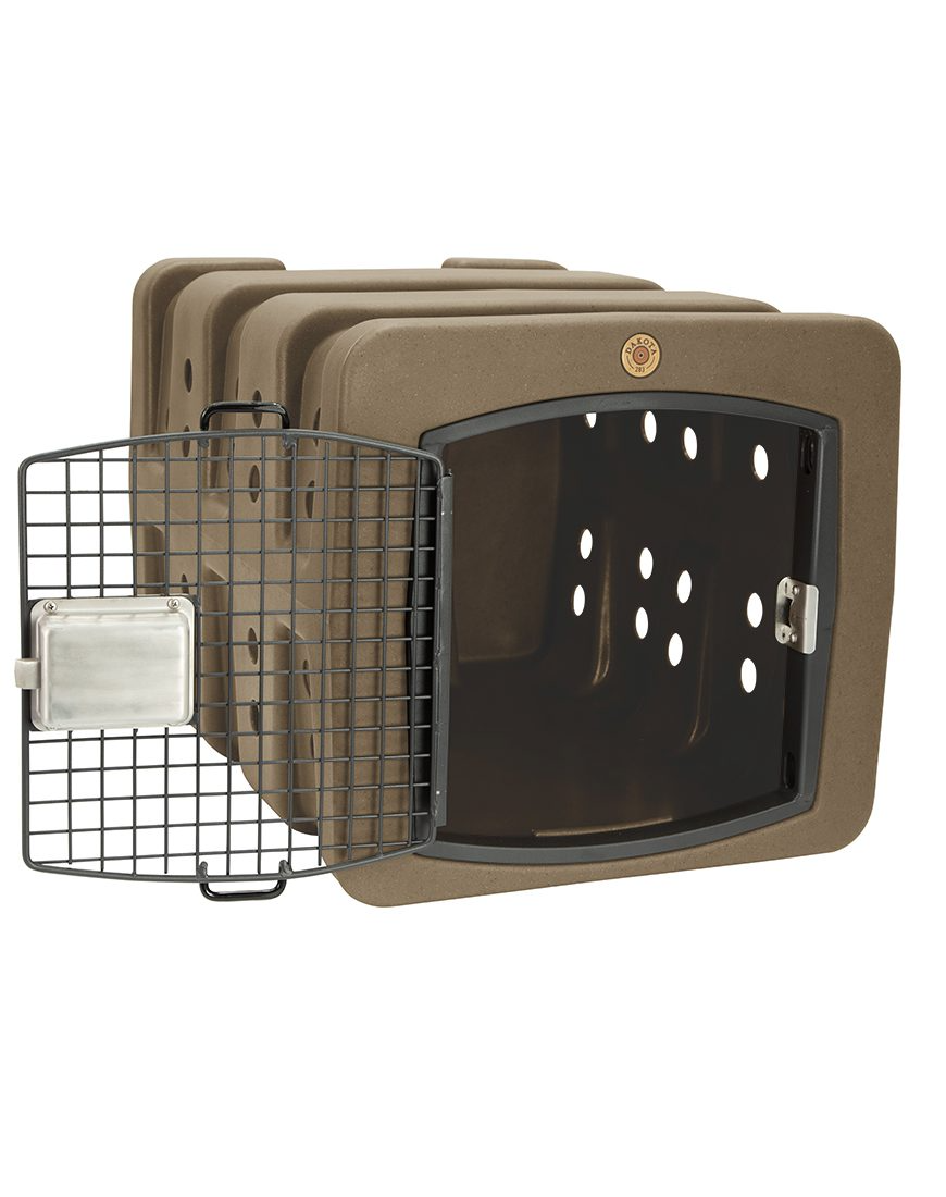 Dakota 283 T1 Dog Kennel – Coyote Granite, Small/Medium Crate with Keyed Latch, Rear Handle & Ventilation, 30" x 21.5" x 20"