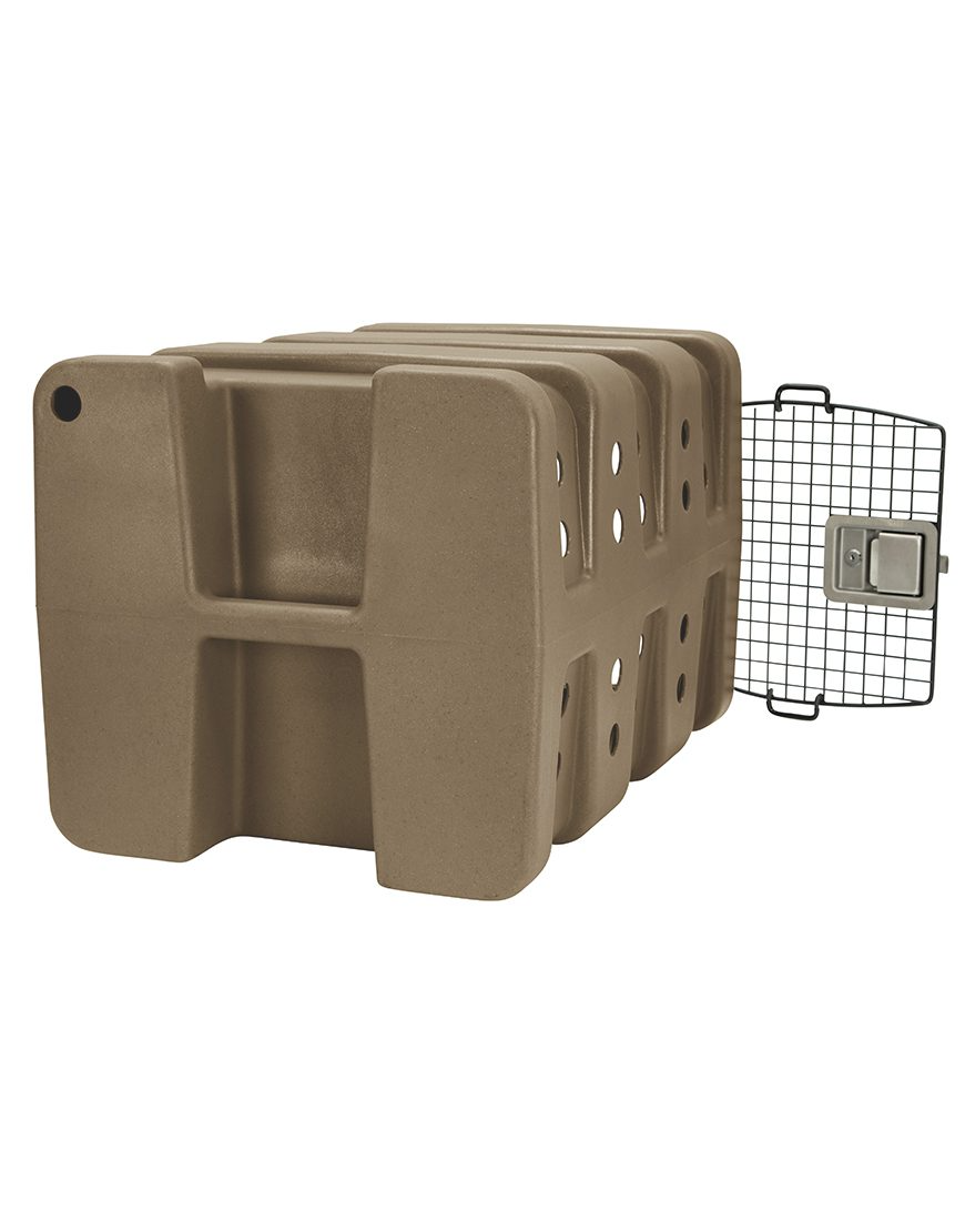 Dakota 283 T1 Dog Kennel – Coyote Granite, Small/Medium Crate with Keyed Latch, Rear Handle & Ventilation, 30" x 21.5" x 20"