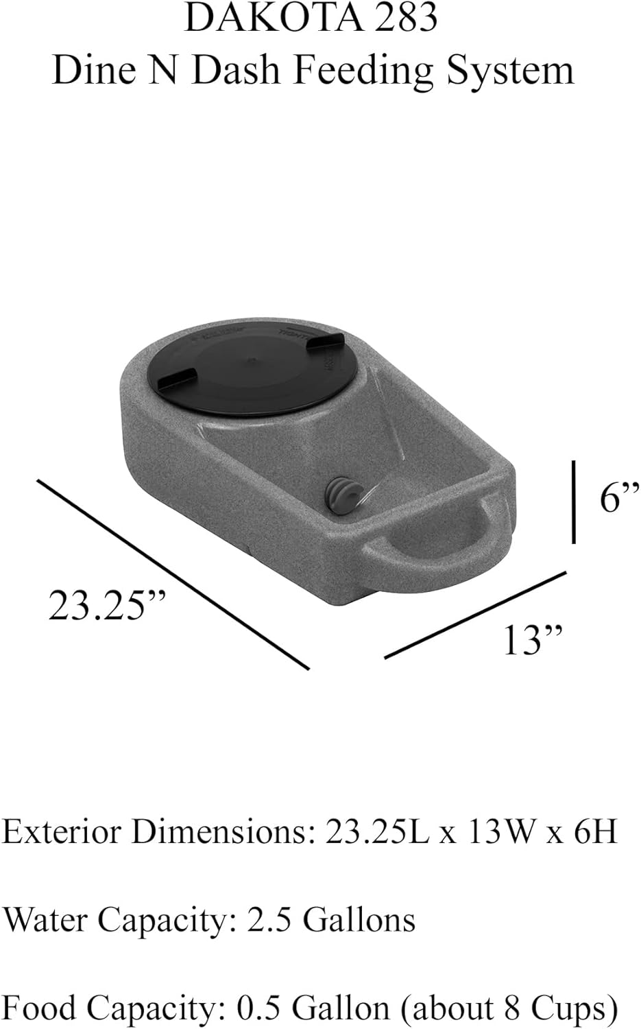 Dakota 283 Dine N Dash Dog Feeding System – Coyote Granite, Dark Granite, Olive & Orange