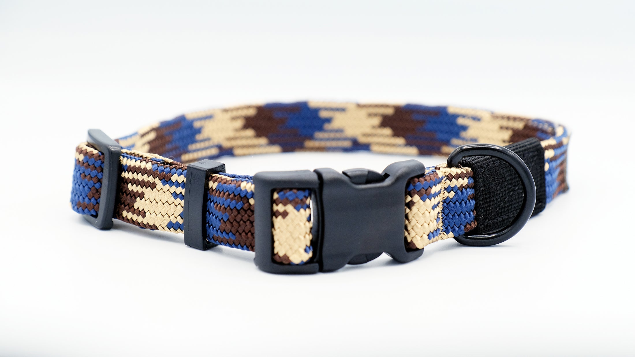 Adventure Style Mountain Argyle Nylon Climbing Rope Dog Collar – Durable Design with YKK Polyacetal Strong Buckle