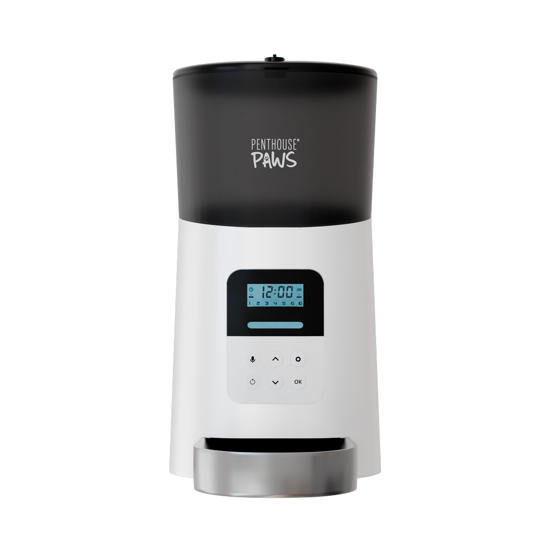 Automatic Cat Feeder – 6L Twist-Lock Food Storage with Programmable Meal Timer, Portion Control, Voice Recording & Backup Battery