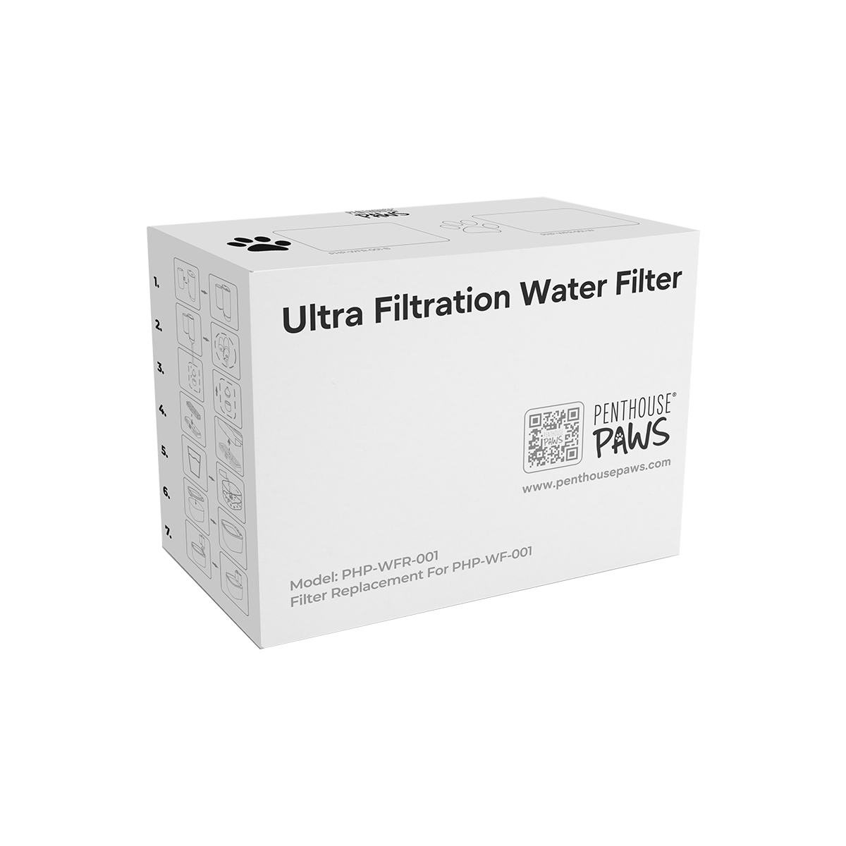 Smart Wireless Water Fountain Replacement Filter – Hollow Fiber Ultrafiltration, Removes Impurities & Bacteria, Long-Lasting, Easy to Clean
