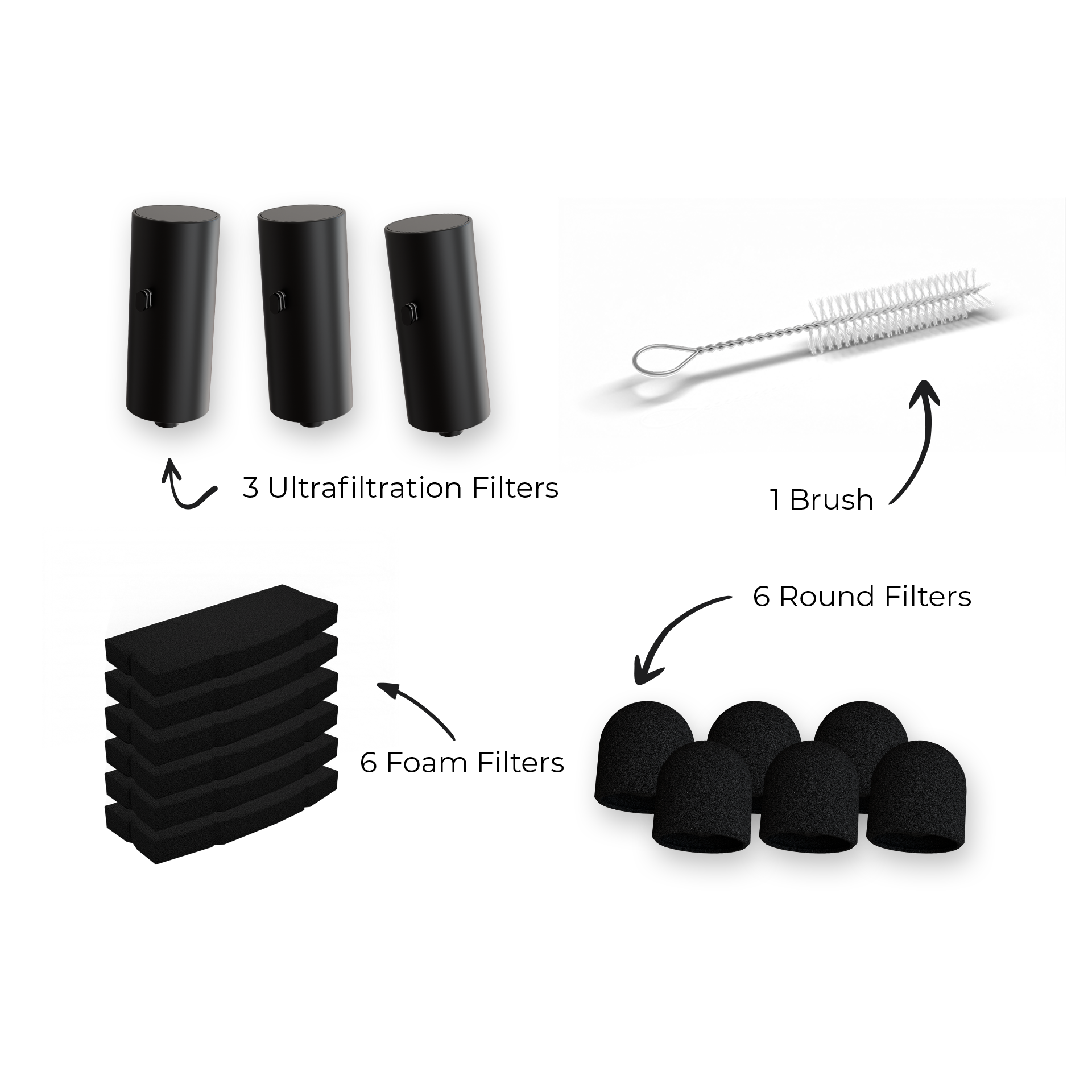 Smart Wireless Water Fountain Replacement Filter – Hollow Fiber Ultrafiltration, Removes Impurities & Bacteria, Long-Lasting, Easy to Clean