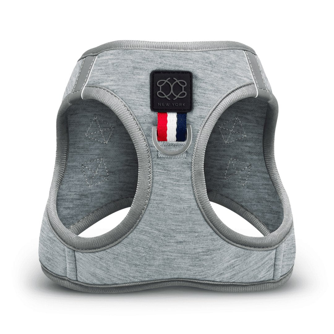 Dogistry SoHo No-Pull Step-In Dog Harness – Champion Gray with Front D-Ring, Adjustable Velcro & Buckle Closures, Escape-Resistant Luxury Design