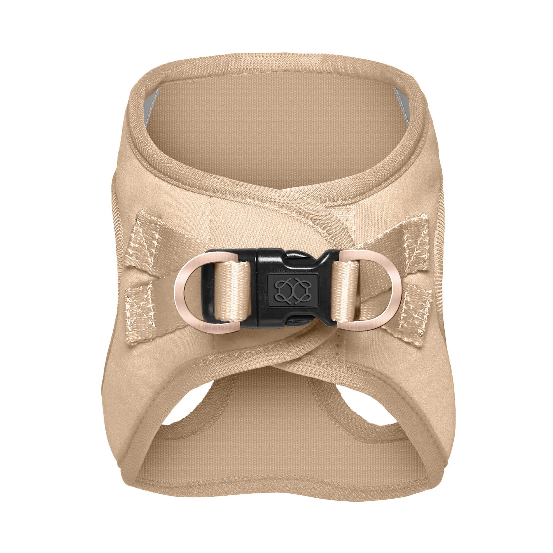 Dogistry SoHo No-Pull Step-In Dog Harness – Dune Beige with Front D-Ring, Adjustable Velcro & Buckle Closures, Escape-Resistant Luxury Design