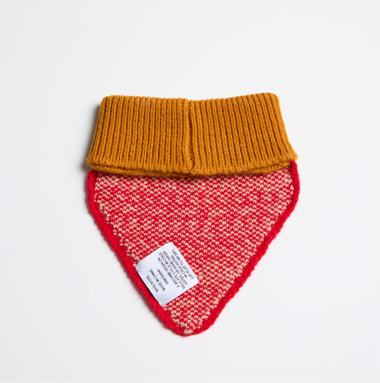 Nooee Pet Wool Neck Warmer – 100% Merino Wool Dog Scarf for Small & Medium Dogs, Lightweight & Warm, Machine Washable, Available in Red or Blue, Sizes S–M