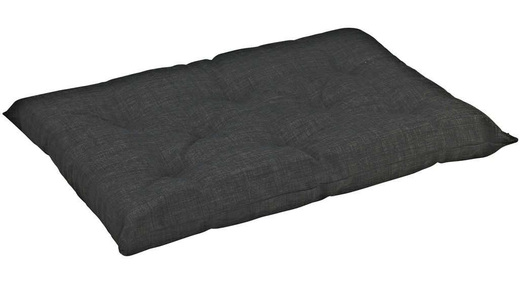 Tufted Dog Bed Cushion – Storm Gray Upholstery-Grade Fabric, High-Memory Fiber Fill, Machine Washable, Fits Donut Bed or Crate
